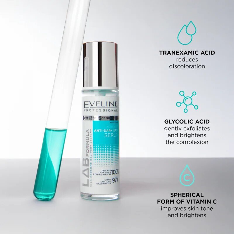 Eveline Cosmetics LAB Formula 20% Solution nega za poenotenje kože s hiperpigmentacijo 30 ml
