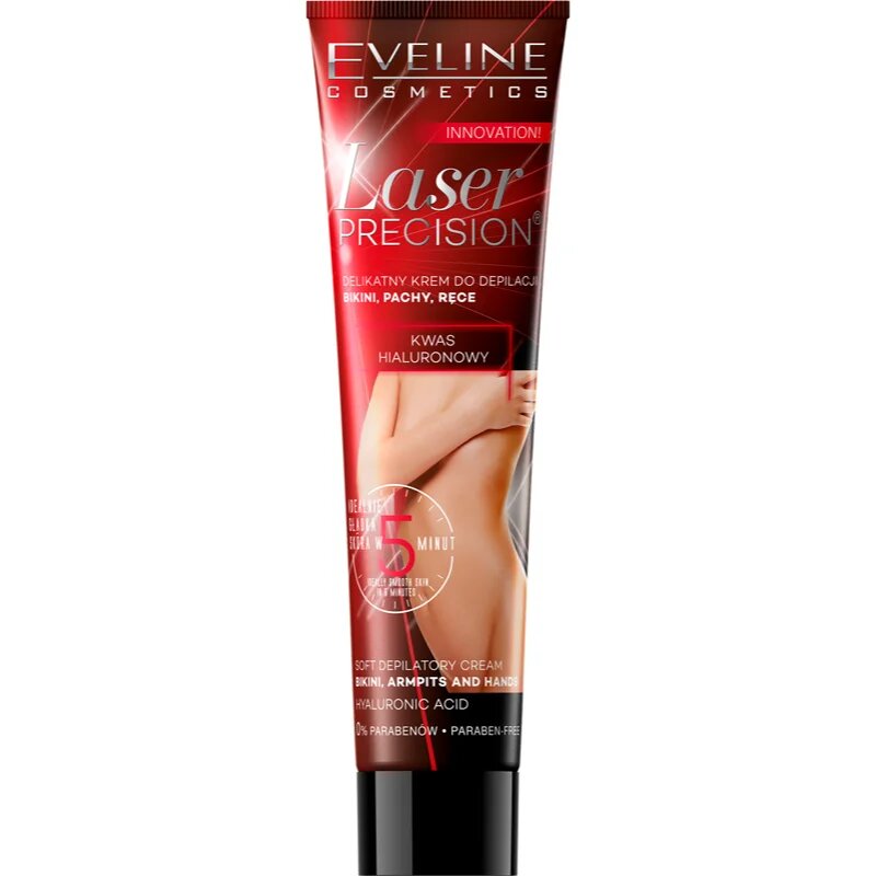 Eveline Cosmetics Laser Precision depilacijska krema za roke pazduhe in predel bikinija za suho in občutljivo kožo 125 ml