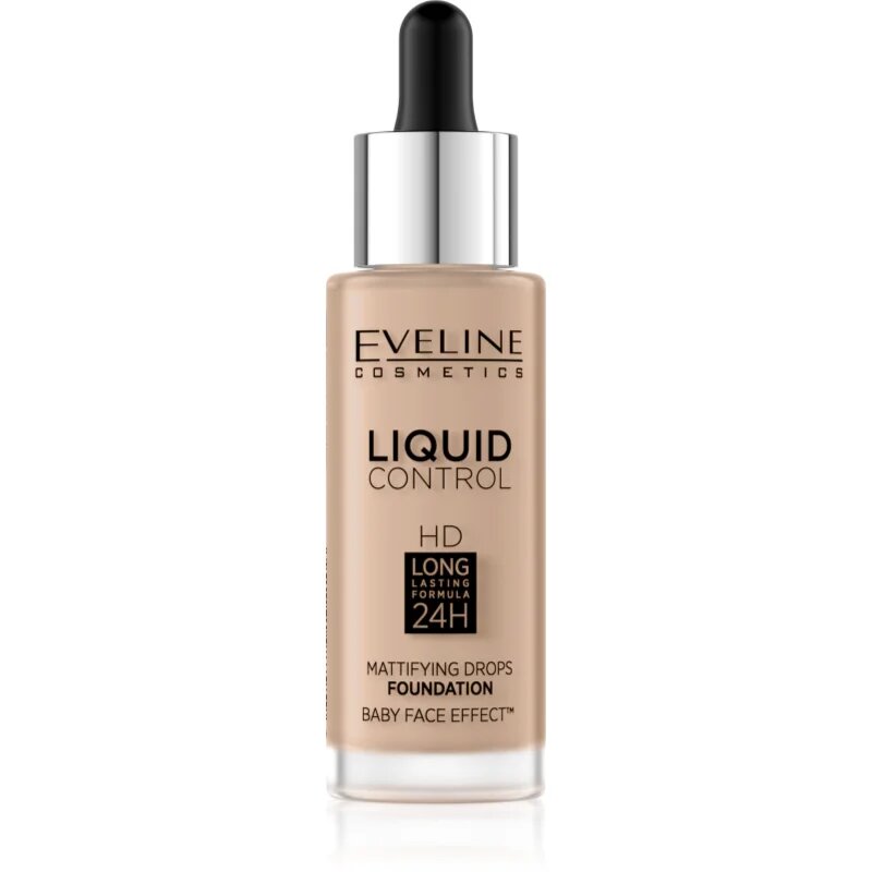 Eveline Cosmetics Liquid Control tekoči puder s pipeto odtenek 035 Natural Beige 32 ml