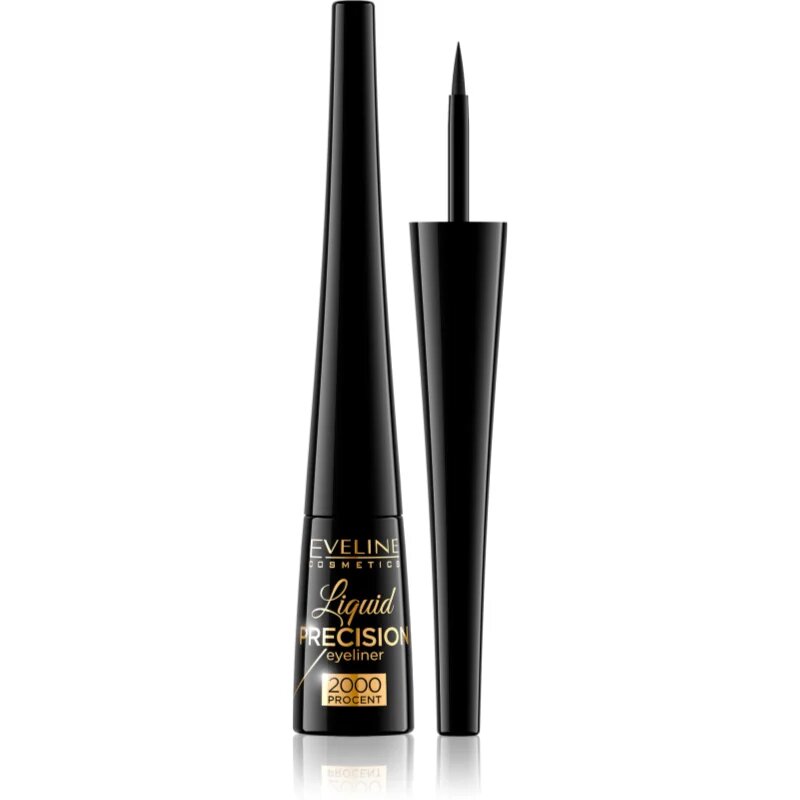 Eveline Cosmetics Liquid Precision 2000 Procent vodoodporno črtalo za oči odtenek Black 4 ml