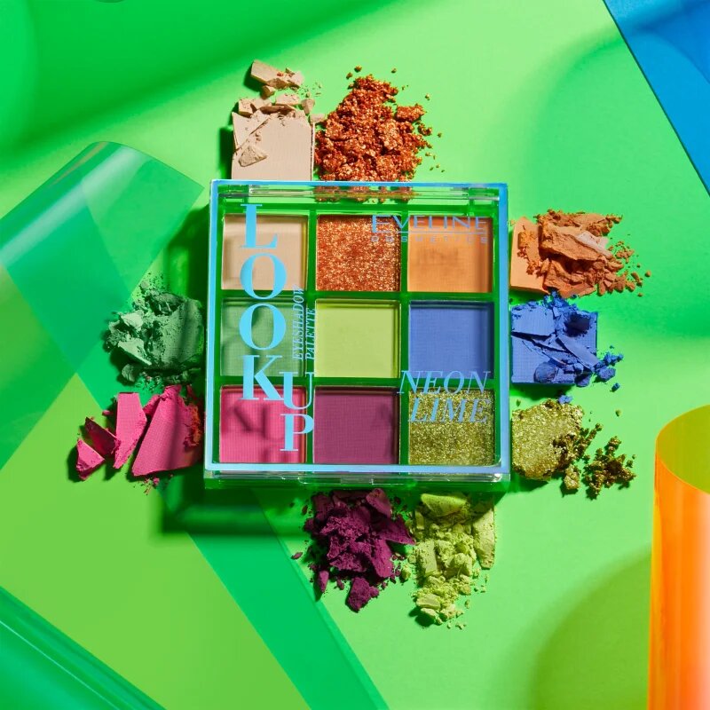 Eveline Cosmetics Look Up Neon Lime paleta senčil za oči 108 g