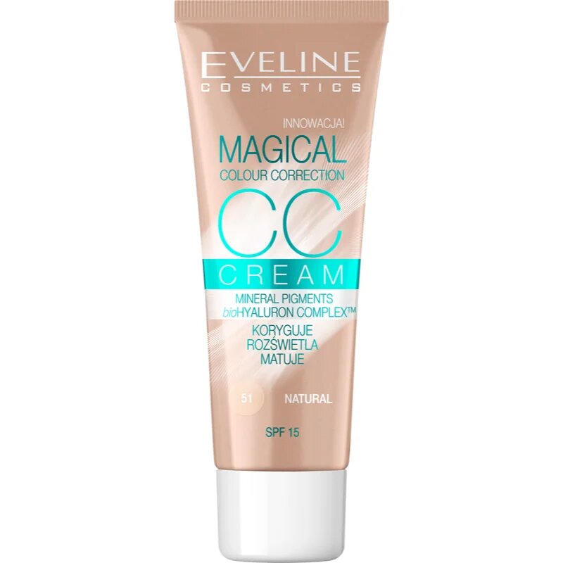 Eveline Cosmetics Magical Colour Correction CC krema SPF 15 odtenek 51 Natural 30 ml