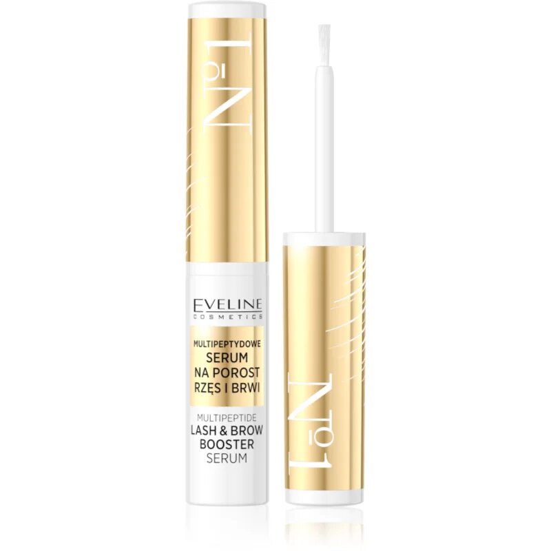 Eveline Cosmetics No. 1 serum za spodbujanje rasti trepalnic in obrvi s peptidi 4 ml