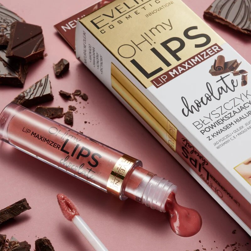 Eveline Cosmetics OH! my LIPS Lip Maximizer sijaj za ustnice s čebeljim strupom odtenek Chocolate 4.5 ml
