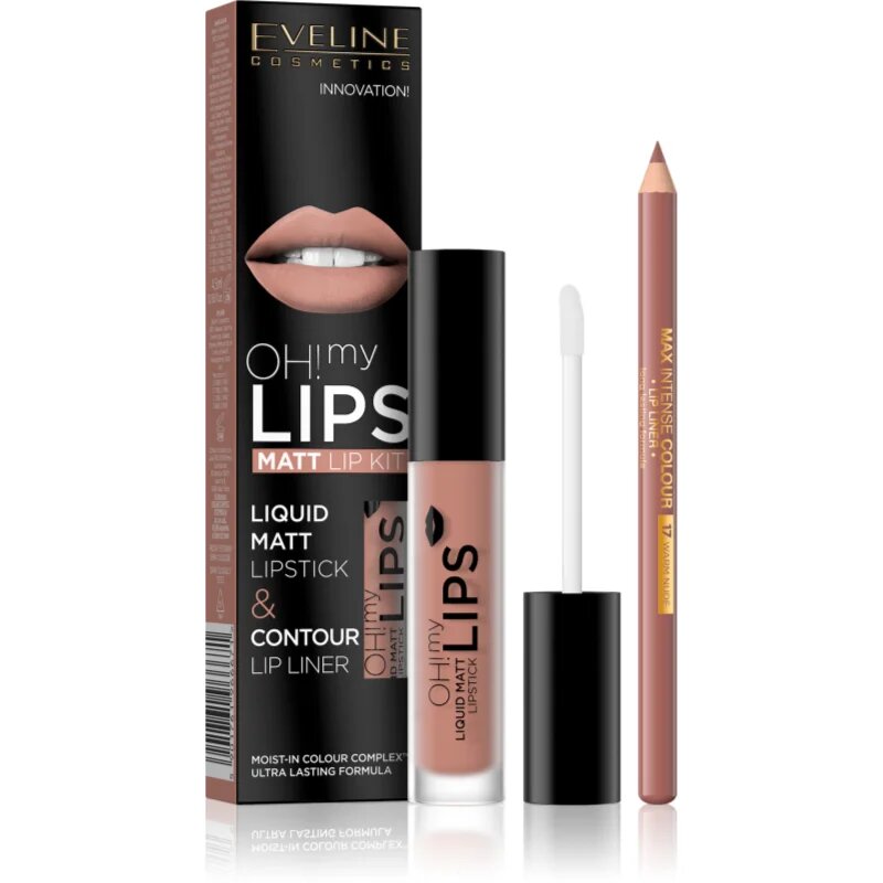 Eveline Cosmetics OH! my LIPS Matt set za ustnice 01 Neutral Nude 2 kos
