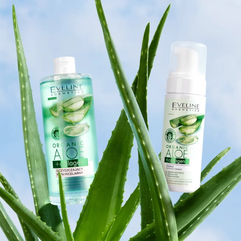 Eveline Cosmetics Organic Aloe+Collagen čistilna micelarna voda 500 ml