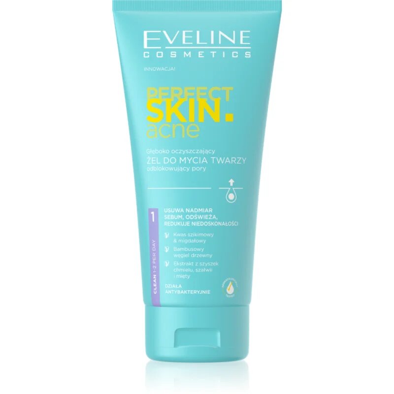 Eveline Cosmetics Perfect Skin .acne globinsko čistilni gel za problematično kožo akne 150 ml