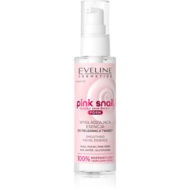 Eveline Cosmetics Pink Snail Glazed Skin Effect esenca z gladilnim učinkom 100 ml