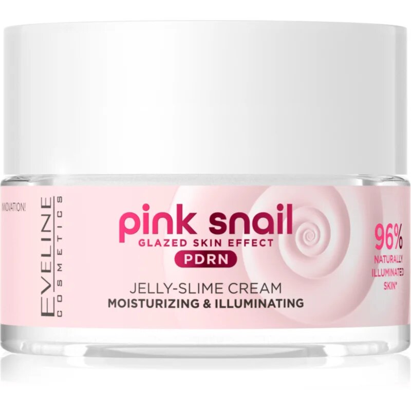 Eveline Cosmetics Pink Snail Glazed Skin Effect krema za posvetljevanje 50 ml