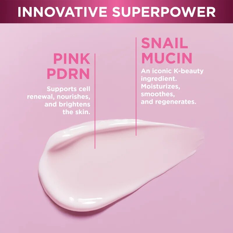 Eveline Cosmetics Pink Snail Glazed Skin Effect krema za posvetljevanje 50 ml