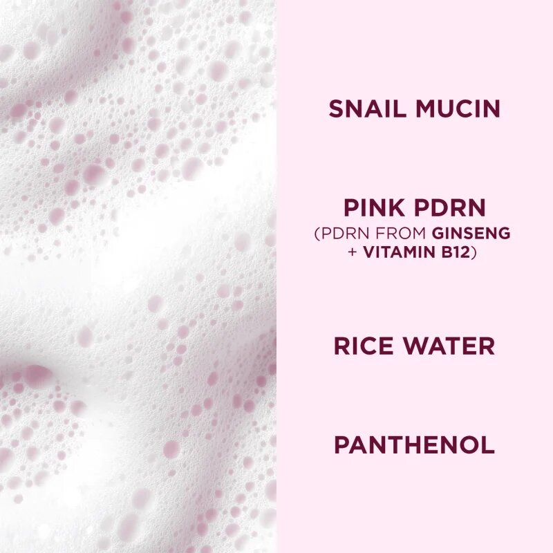 Eveline Cosmetics Pink Snail Glazed Skin Effect nežna čistilna pena za obraz 150 ml