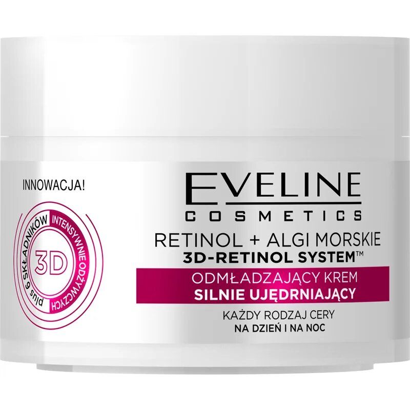 Eveline Cosmetics Retinol + Sea Algae gladilna in posvetlitvena krema z retinolom 50 ml