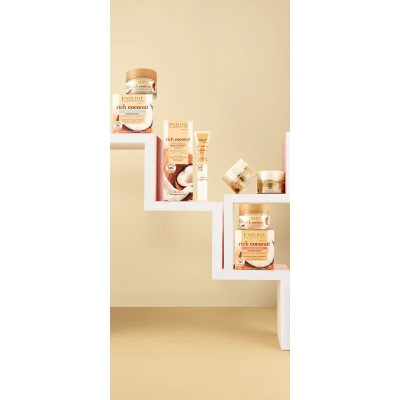 Eveline Cosmetics Rich Coconut regeneracijska krema za predel okoli oči s probiotiki 20 ml
