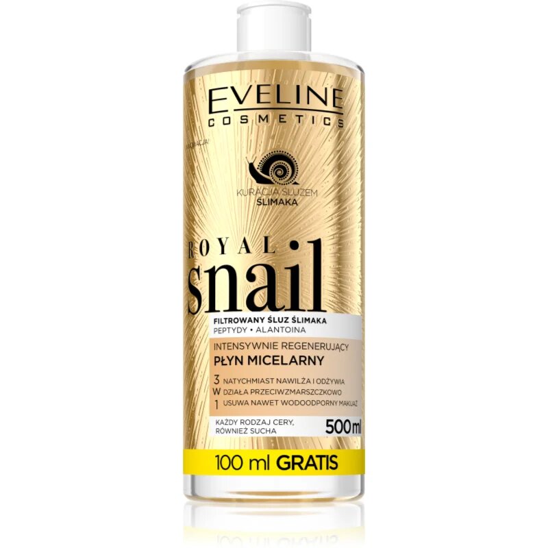 Eveline Cosmetics Royal Snail micelarna voda z regeneracijskim učinkom 500 ml