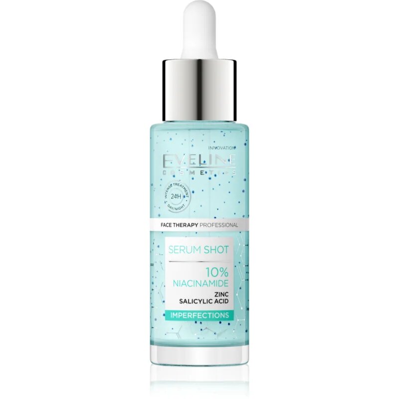 Eveline Cosmetics Serum Shot 10% Niacinamide serum za obraz za mastno in problematično kožo 30 ml