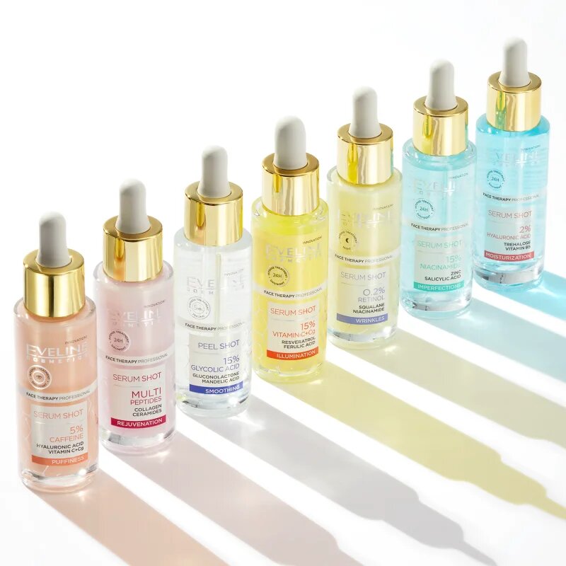 Eveline Cosmetics Serum Shot 10% Niacinamide serum za obraz za mastno in problematično kožo 30 ml