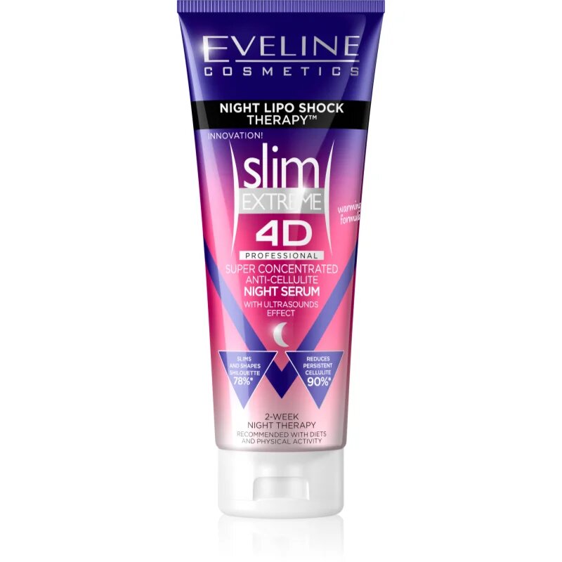 Eveline Cosmetics Slim Extreme visoko koncentriran nočni serum z ogrevalnim učinkom 250 ml