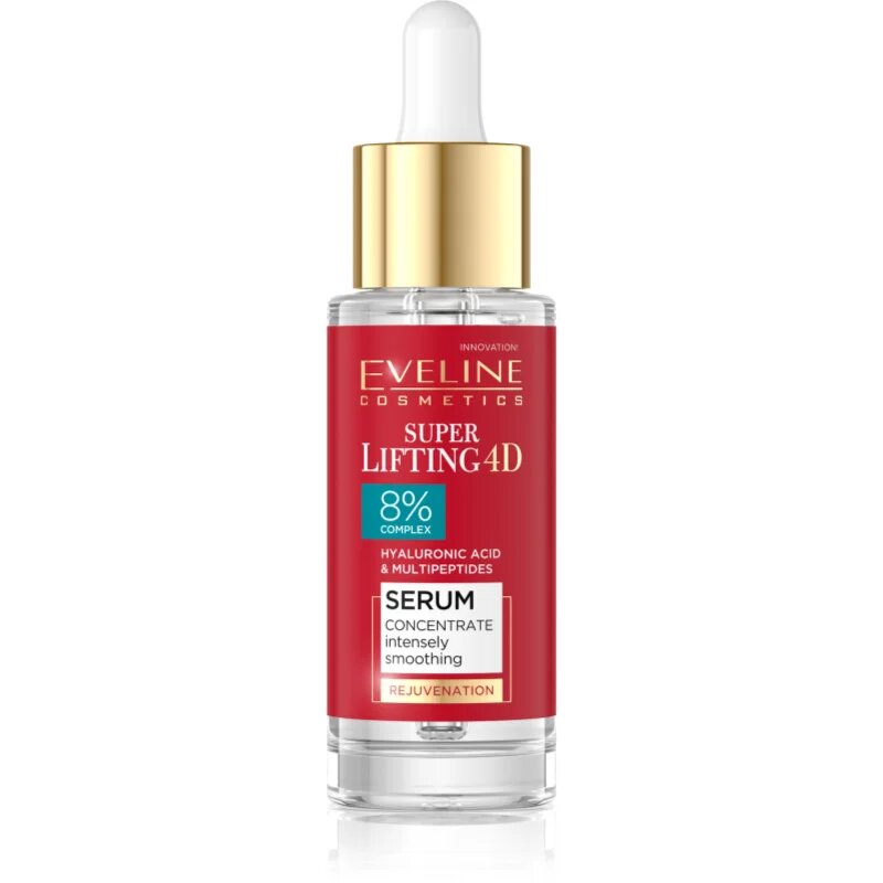 Eveline Cosmetics Super Lifting 4D 8% complex serum za glajenje 30 ml