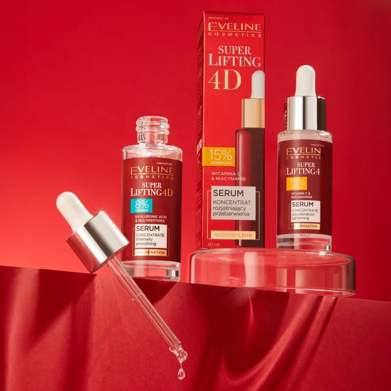 Eveline Cosmetics Super Lifting 4D 8% complex serum za glajenje 30 ml