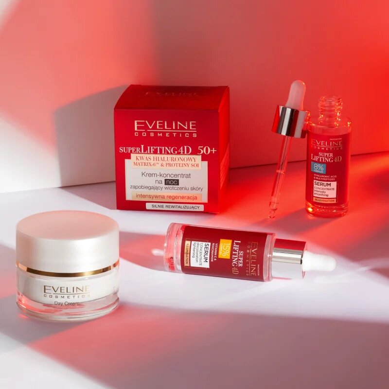 Eveline Cosmetics Super Lifting 4D 8% complex serum za glajenje 30 ml