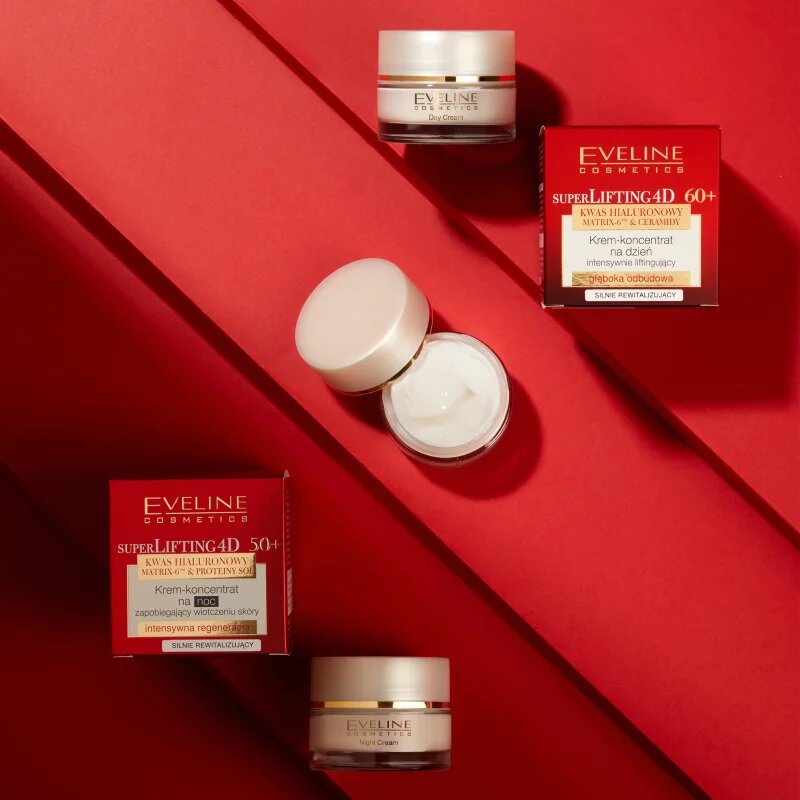 Eveline Cosmetics Super Lifting 4D Day Cream dnevna lifting krema proti gubam 60+ 50 ml