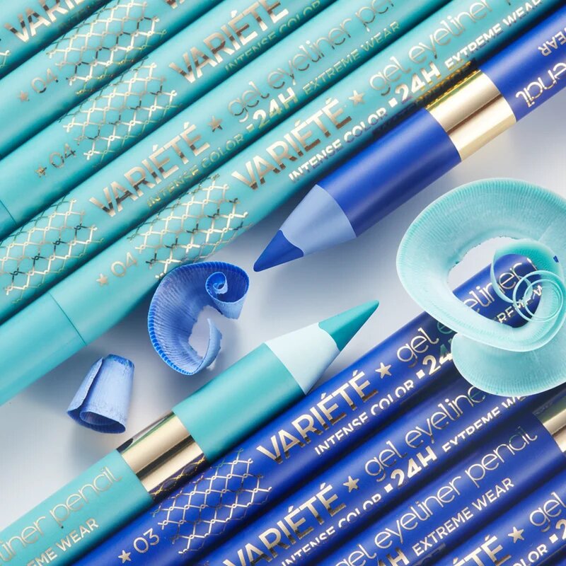 Eveline Cosmetics Variété vodoodporni gel svinčnik za oči odtenek 13 Blue Sky 1 kos