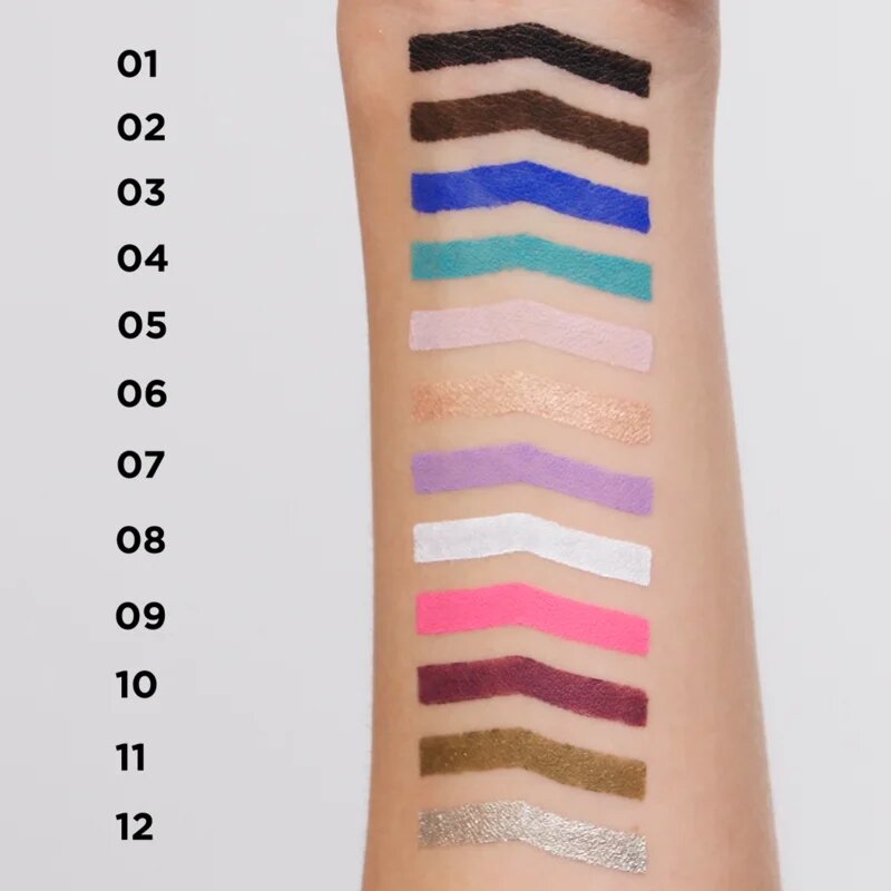 Eveline Cosmetics Variété vodoodporni gel svinčnik za oči odtenek 13 Blue Sky 1 kos