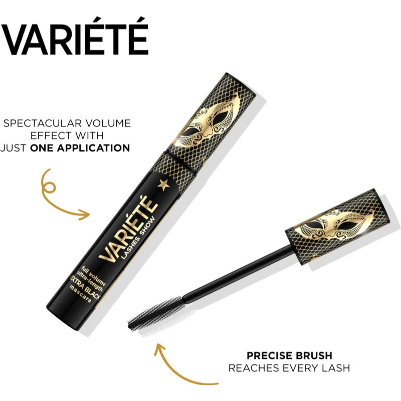 Eveline Cosmetics Veriété Lashes Show voluminozna maskara odtenek Black 10 ml