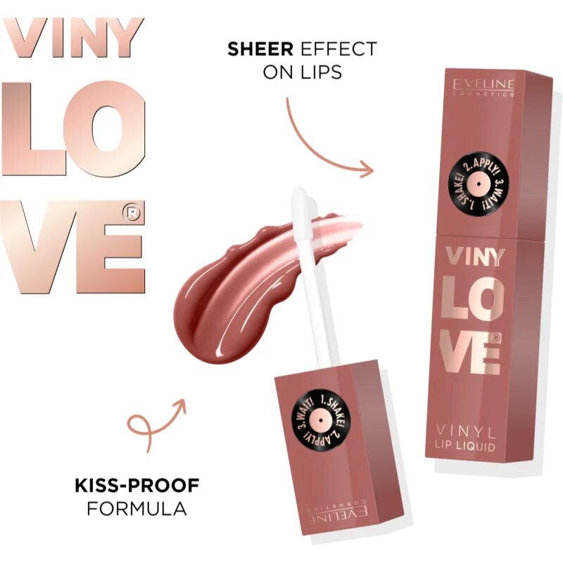 Eveline Cosmetics VINY LOVE Vinyl Lip Liquid dolgoobstojna tekoča šminka odtenek 01 4 ml