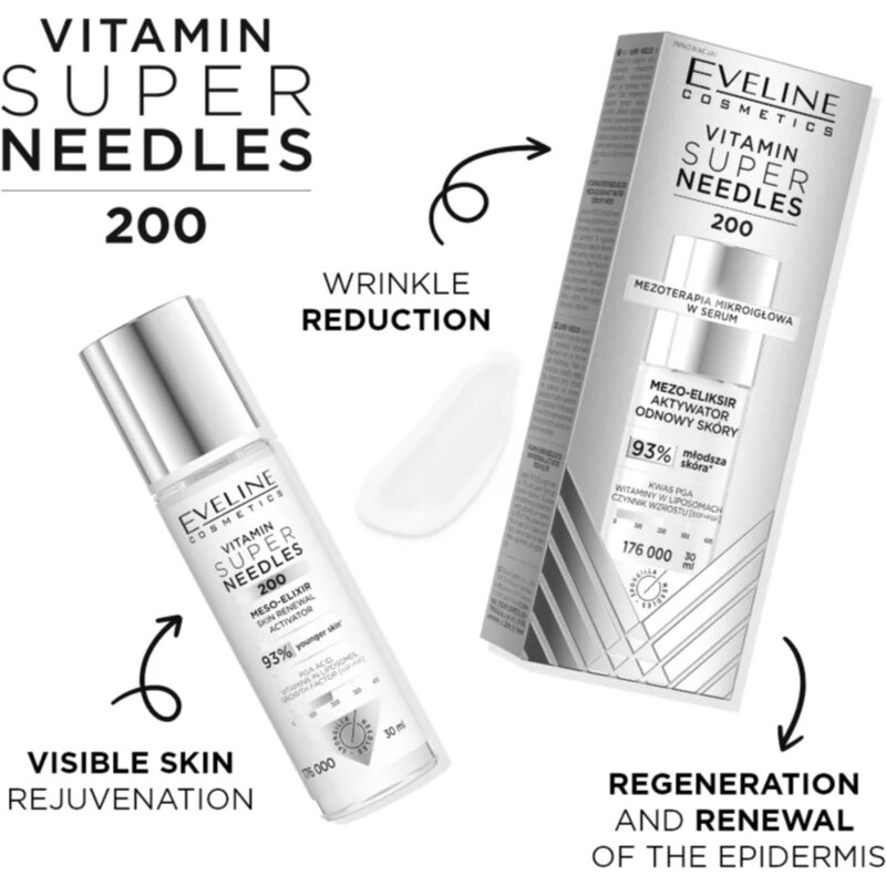 Eveline Cosmetics Vitamin Super Needles 200 aktivator za obnovo kožnih celic 30 ml