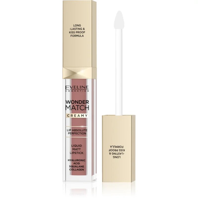 Eveline Cosmetics Wonder Match dolgoobstojna tekoča mat šminka s hialuronsko kislino odtenek 09 Dream Nude 6.8 ml
