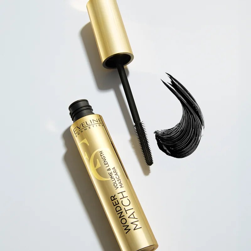 Eveline Cosmetics Wonder Match maskara za volumen in goste trepalnice odtenek Black 7 ml