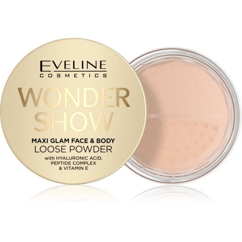 Eveline Cosmetics Wonder Show posvetlitveni puder v prahu za obraz in telo Maxi Glam 6 g