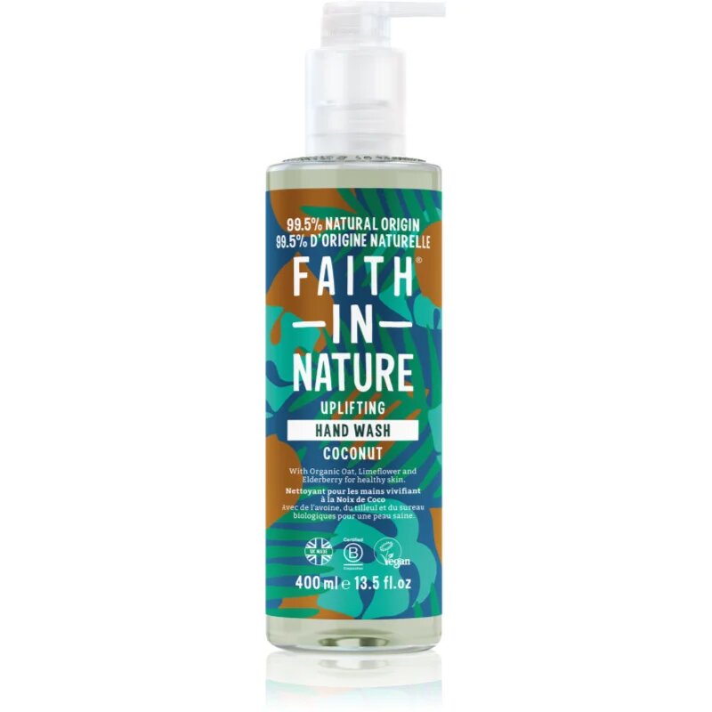 Faith In Nature Coconut naravno tekoče milo za roke s kokosovim oljem 400 ml