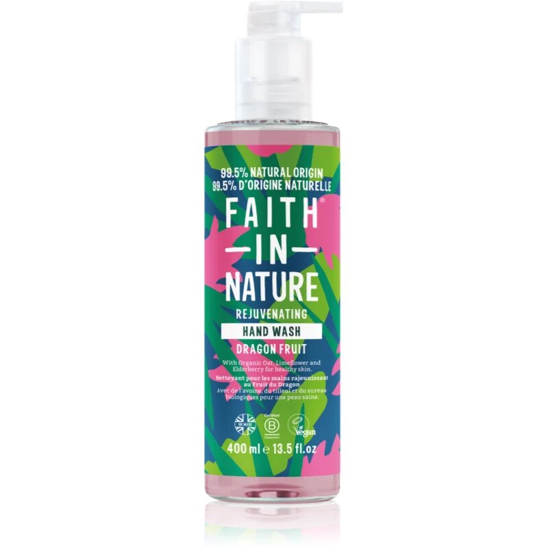 Faith In Nature Dragon Fruit naravno tekoče milo za roke z revitalizacijskim učinkom 400 ml
