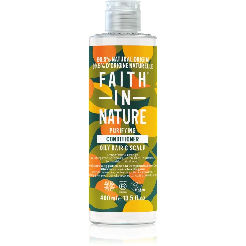 Faith In Nature Grapefruit & Orange naravni balzam za normalne do suhe lase 400 ml