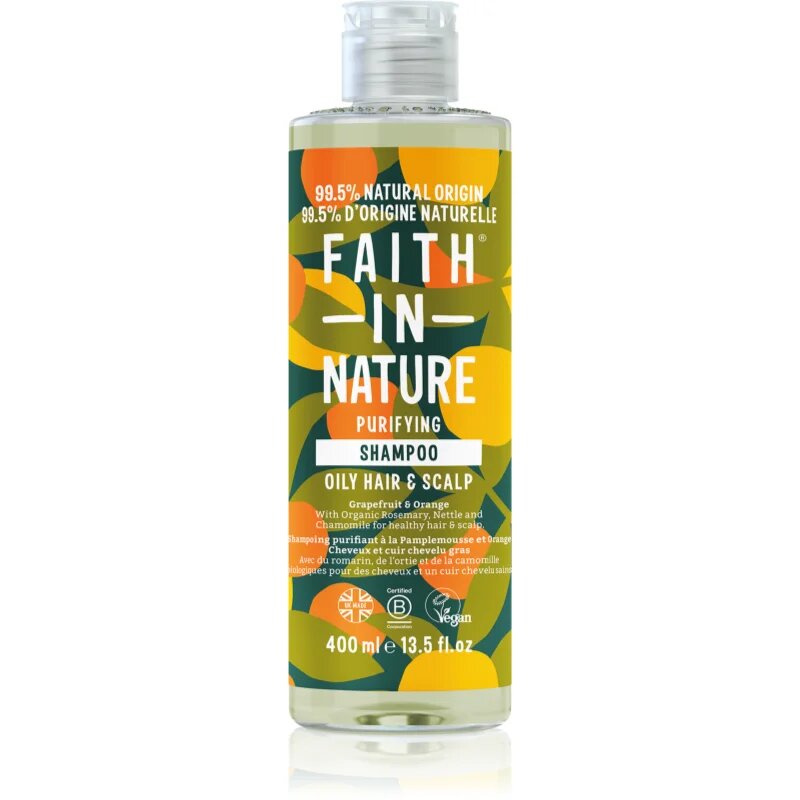 Faith In Nature Grapefruit & Orange naravni šampon za normalne in mastne lase 400 ml