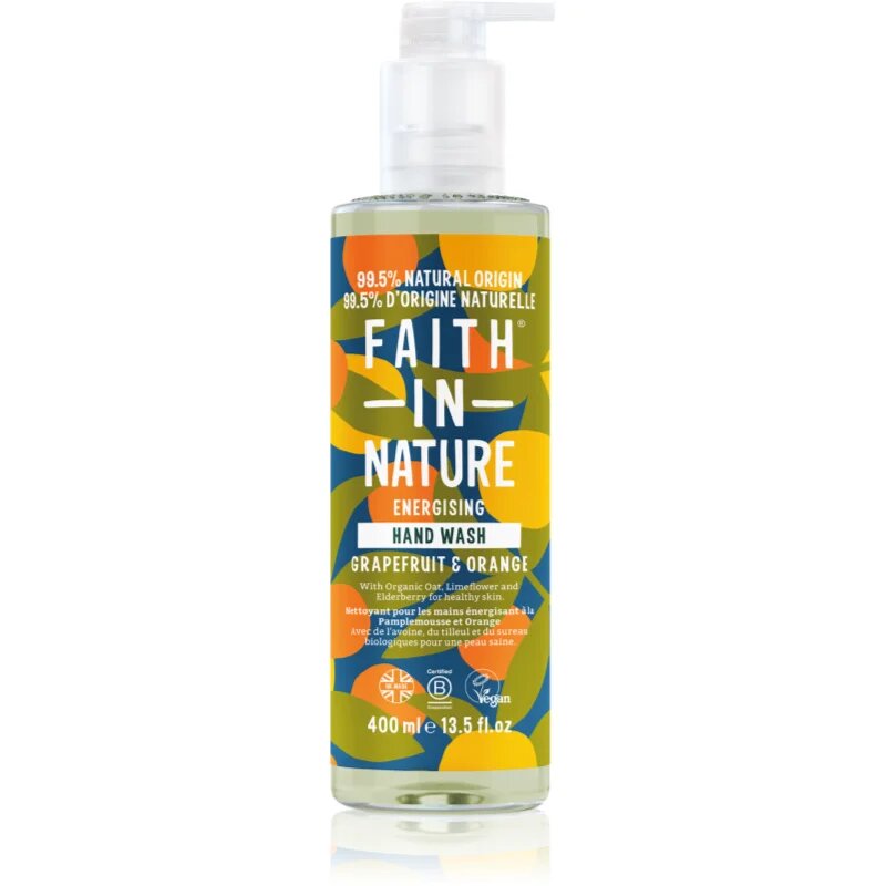 Faith In Nature Grapefruit & Orange naravno tekoče milo za roke 400 ml