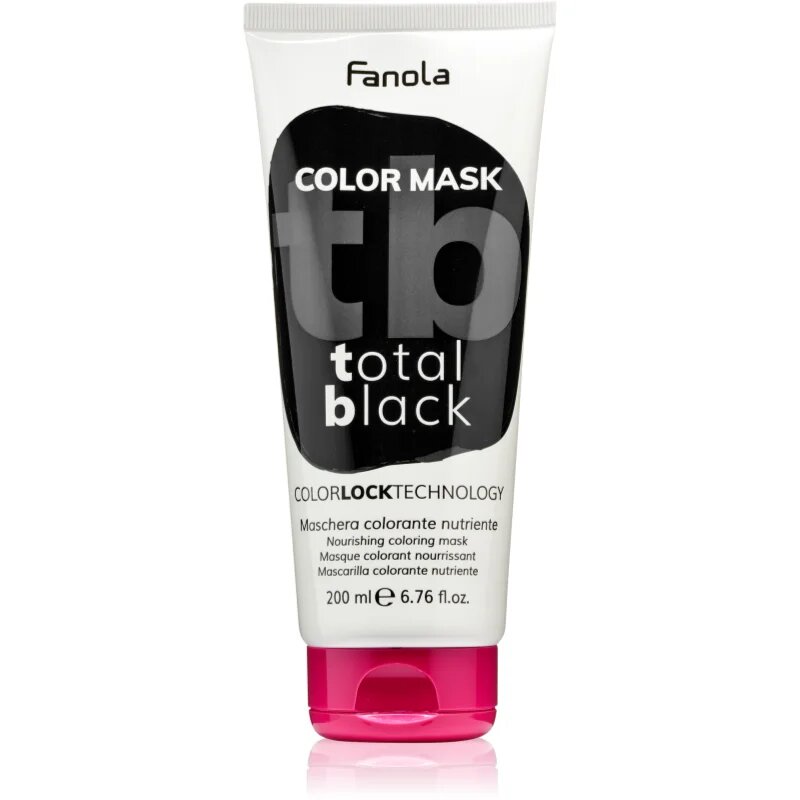 Fanola Color Mask barvna maska za lase TOTAL BLACK 200 ml