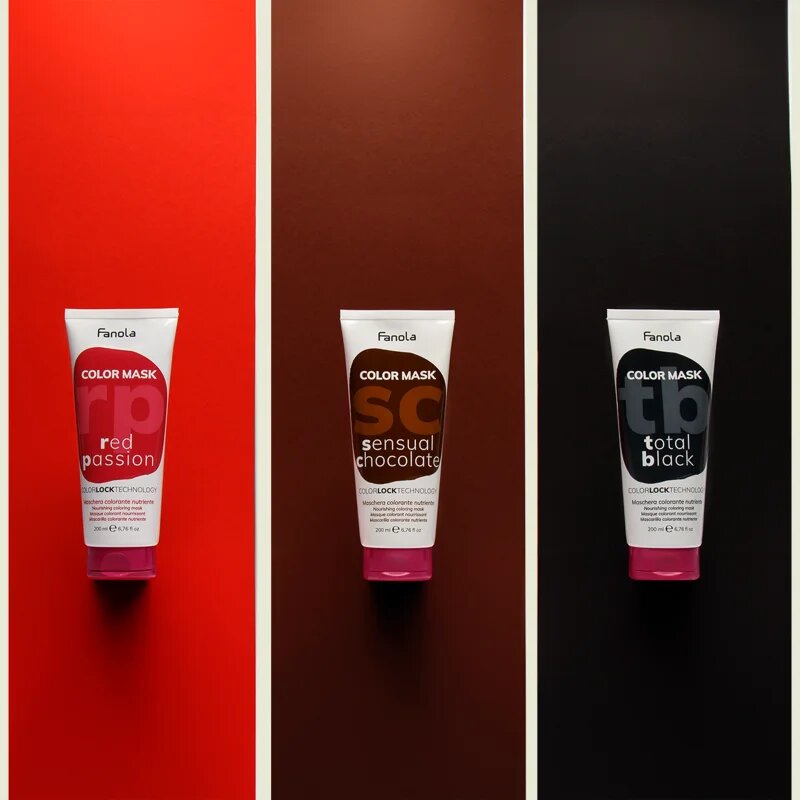 Fanola Color Mask barvna maska za lase TOTAL BLACK 200 ml