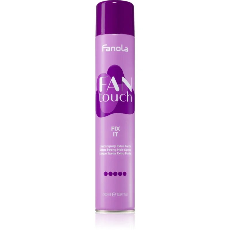 Fanola FAN touch FIX IT lak za lase z ekstra močnim utrjevanjem 500 ml