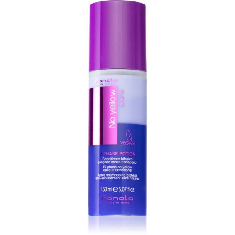 Fanola No Yellow 2 phase potion balzam brez spiranja za blond lase in lase s prameni 150 ml