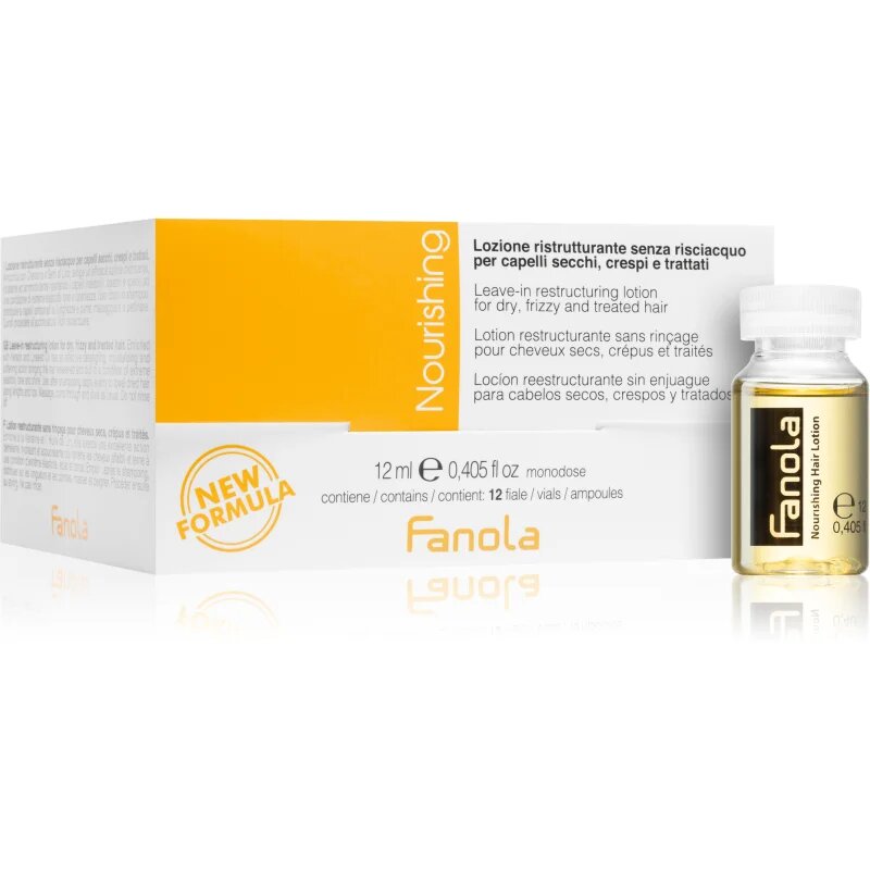 Fanola Nourishing intenzivni vlažilni serum za suhe in poškodovane lase 12x12 ml