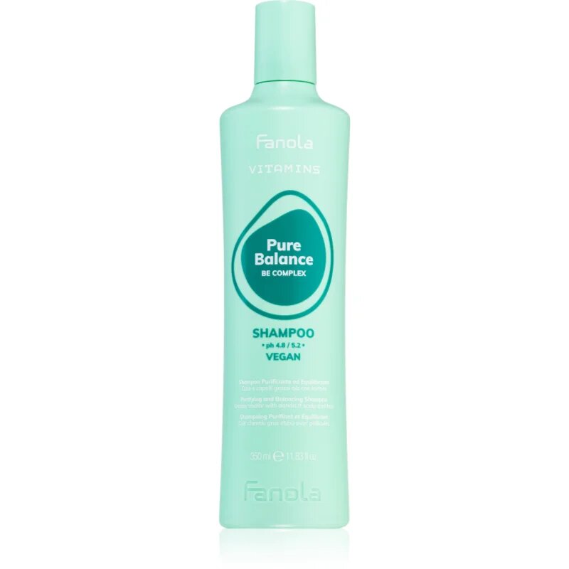Fanola Vitamins Pure Balance Shampoo čistilni šampon proti mastnemu prhljaju 350 ml