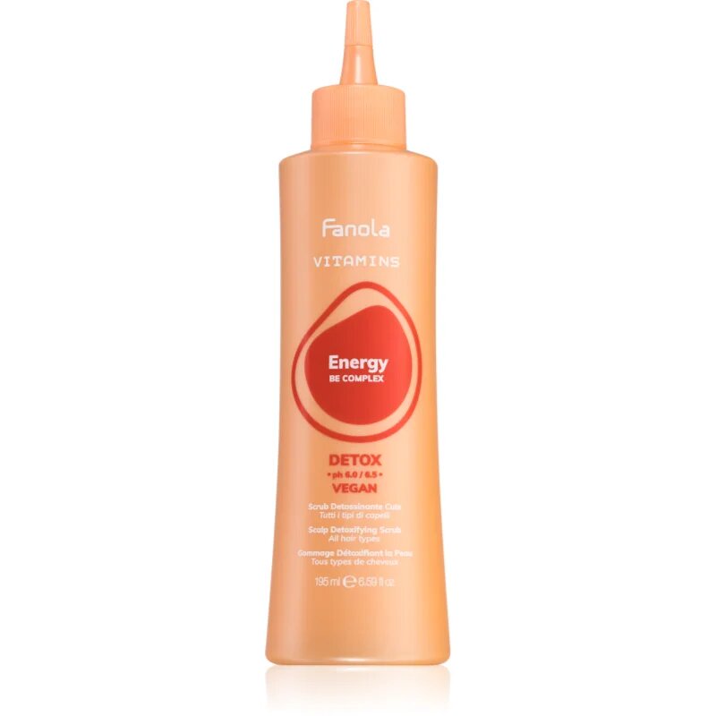 Fanola Vitamins Scalp Detoxifying Scrub čistilni piling gel za vse tipe las 195 ml