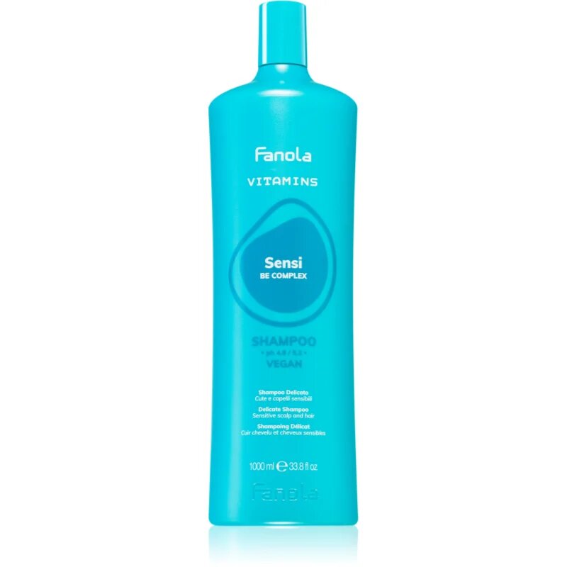 Fanola Vitamins Sensi Delicate Shampoo nežni čistilni šampon s pomirjajočim učinkom 1000 ml