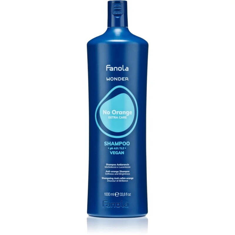 Fanola Wonder No Orange Shampoo šampon za nevtralizacijo oranžnih tonov 1000 ml