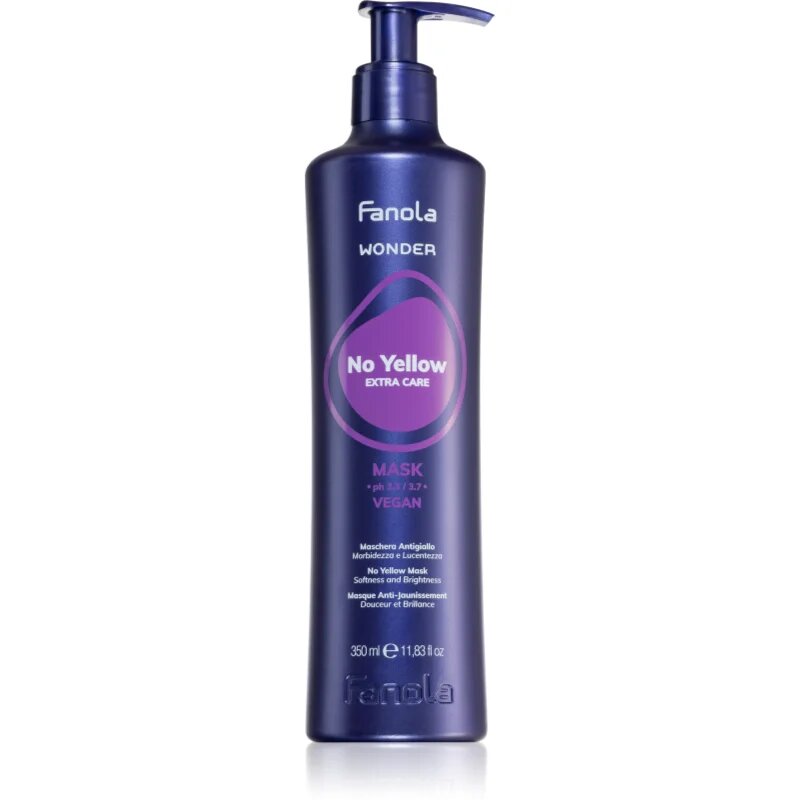 Fanola Wonder No Yellow Mask maska za lase za nevtralizacijo rumenih odtenkov 350 ml