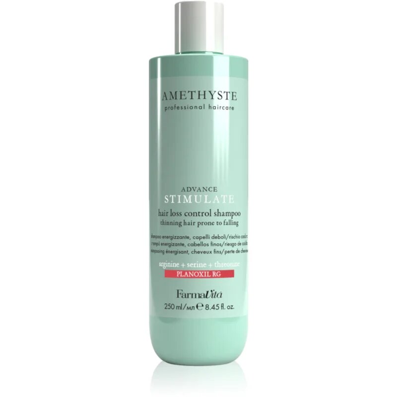 FarmaVita Amethyste Advance Stimulate krepilni šampon za oslabljene lase ki so nagnjeni k izpadanju 250 ml