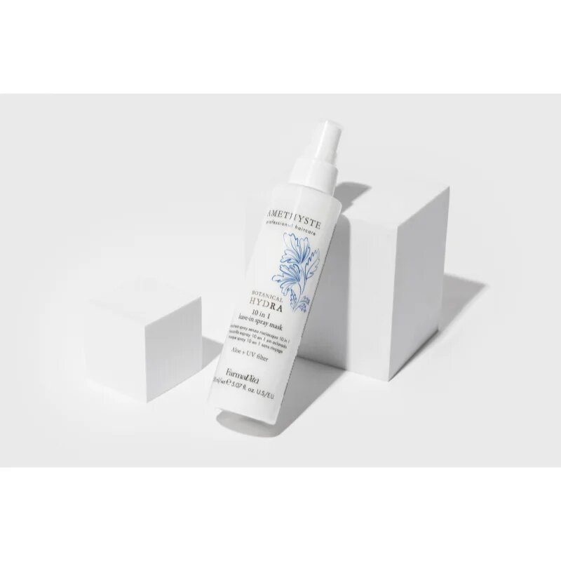FarmaVita Amethyste Botanical Hydra intenzivna maska brez spiranja v pršilu za toplotno oblikovanje las z UV filtrom 150 ml
